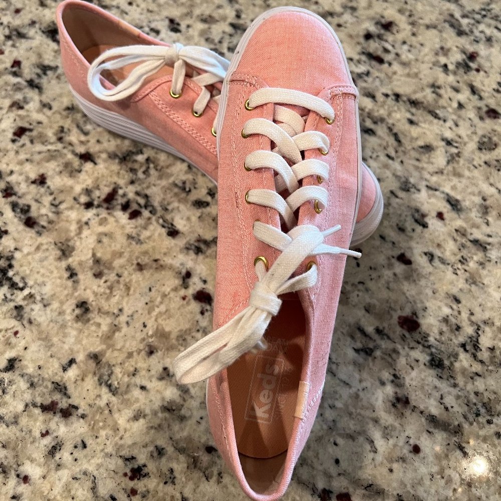 Keds Triple-Kick Chambray Sneaker in Pink
